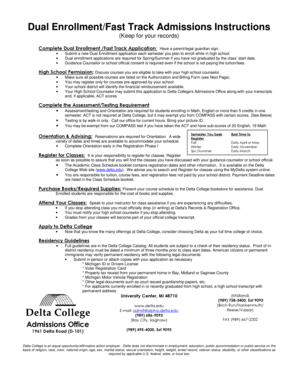 Dual Enrollment Fast Track Application