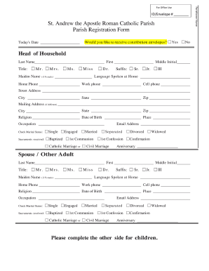 Parish Registration Form