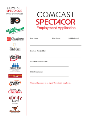 Comcast-Spectacor Employment Application