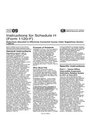 Instructions for Schedule H (Form 1120-F)