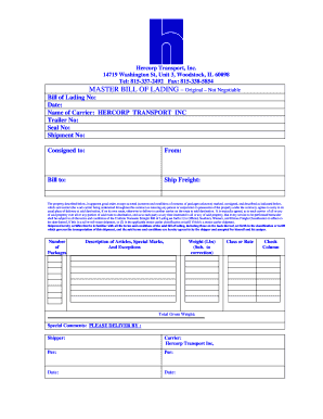 Transport bilty pdf - stright bill of lading short form original template