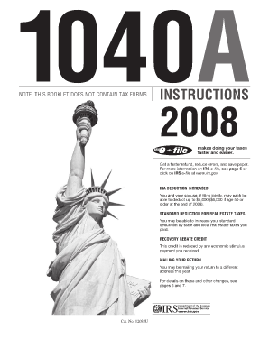 IRS Form 1040A Instructions