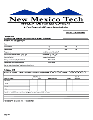 Employment Application Form