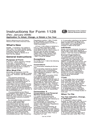 IRS Form 1128