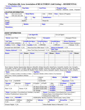 Residential Property Listing Form