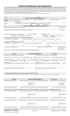 Uniform Residential Loan Application
