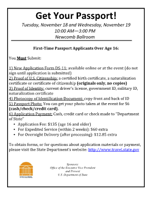 Instructions for obtaining an Official Passport with a DS-82 Form - virginia