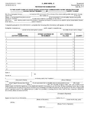 Illinois Petition for Nomination SBE No. P-7