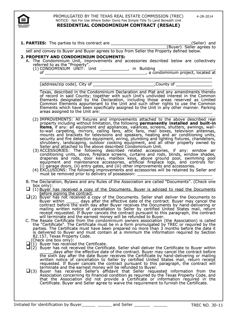 how is paragraph 14 different in the residential condominium contract Preview on Page 1