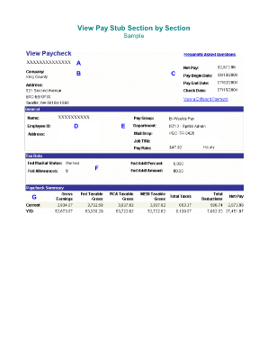 View Pay Stub Section by Section - your kingcounty