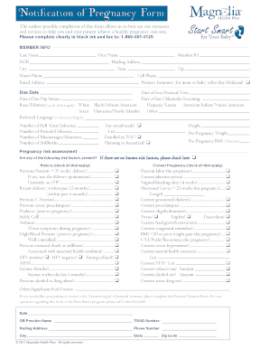 Pregnancy Notification Form