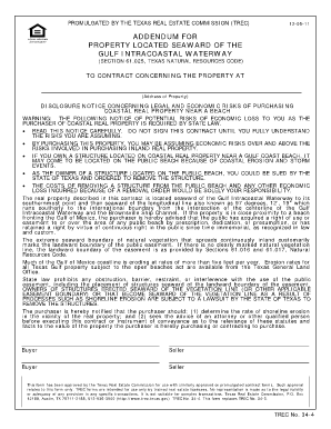 Texas Equal Housing Addendum for Coastal Property