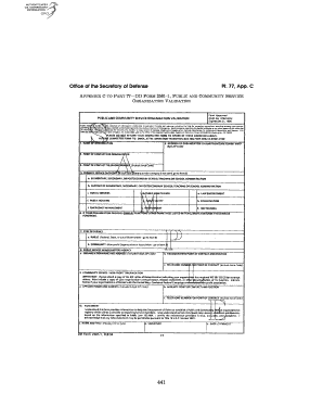 DD Form 2581-1 Public and Community Service Organization Validation