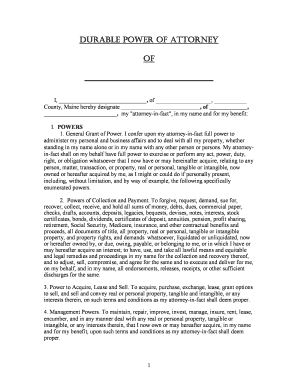 Durable Power of Attorney
