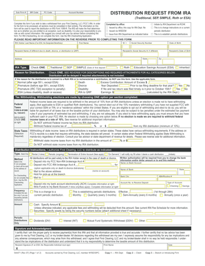 IRA Distribution Request Form