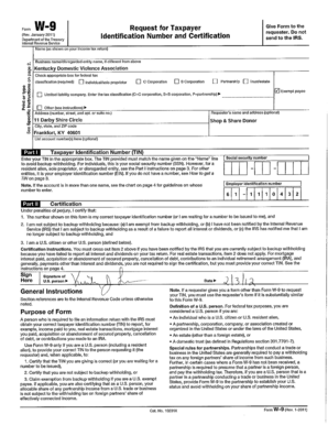 Fillable Online Form W-9 - IRS.gov Fax Email Print - pdfFiller