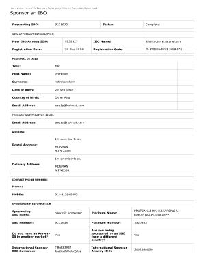 Amway IBO Registration Form