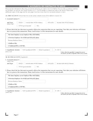 Fidelity Transfer/Rollover/Exchange Form