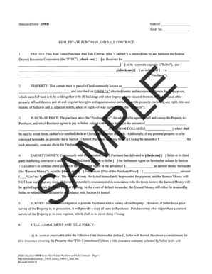 Real Estate Purchase and Sale Contract
