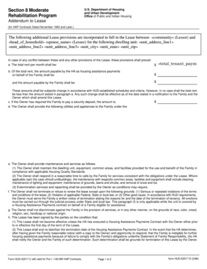Section 8 Lease Addendum