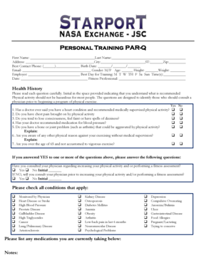 Par q template - nasa par q