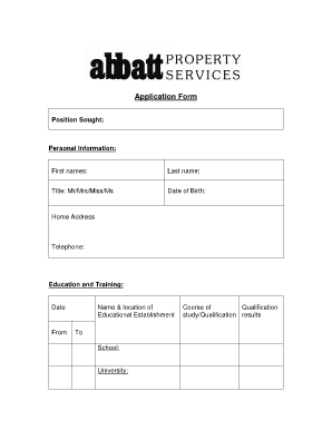 Job Application Form