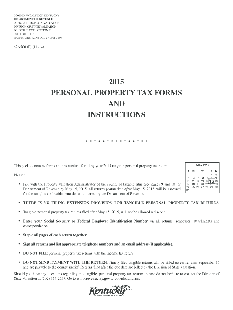form 62a500 2015 Preview on Page 1.