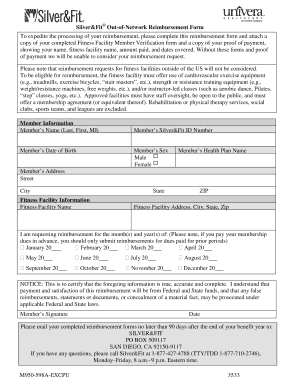 Silver&Fit Out-of-Network Reimbursement Form