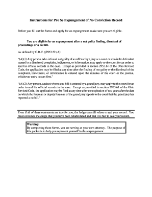 Ohio Expungement Application