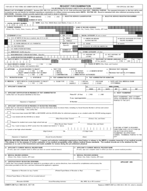 USMEPCOM Request for Examination Form 680-3A-E