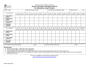 Service Verification Attendance Record