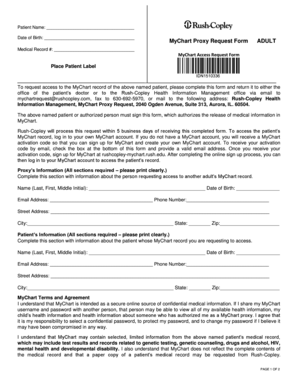 MyChart Proxy Request Form