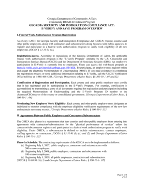 Georgia E-Verify Compliance Agreement