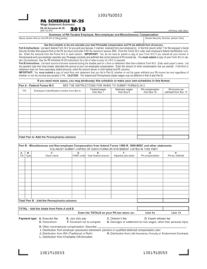 PA Schedule W-2S Wage Statement Summary