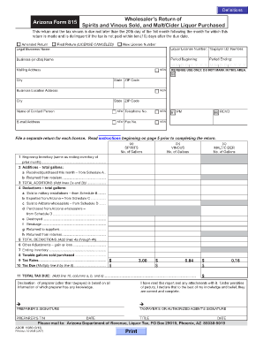 Arizona Form 815