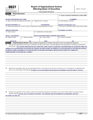 Form 8937 Report