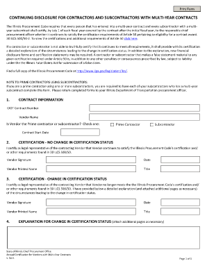 Illinois Multi-Year Contract Certification Form