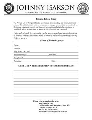Privacy Release Form