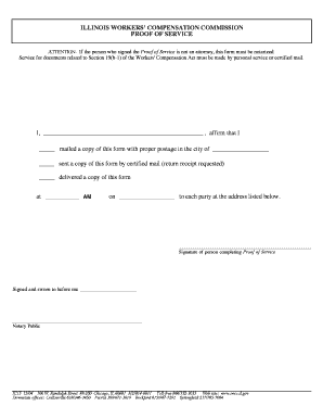 Illinois Workers' Compensation Proof of Service