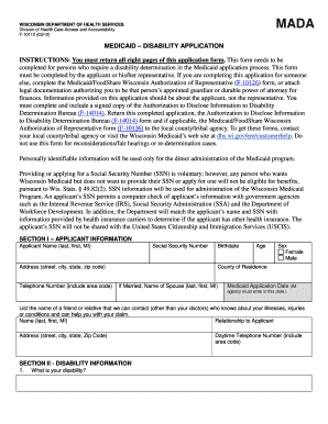 Wisconsin Medicaid Disability Application