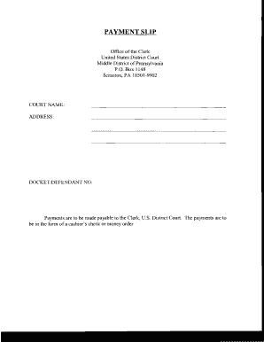 Fillable Online PAYMENT SLIP Fax Email Print - pdfFiller