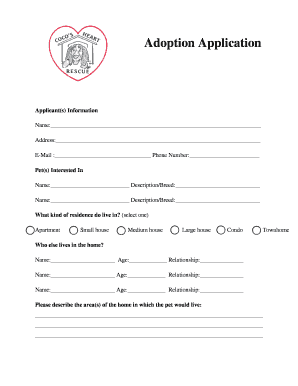 Adoption Application Form