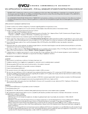 VCU Application to Graduate Form