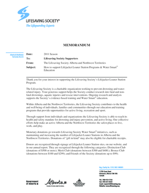 Lifesaving Society Donation Form