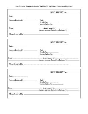 Rent Receipt Template