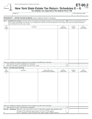 New York State Estate Tax Return