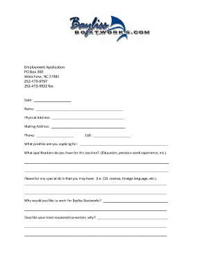 Employment Application Form