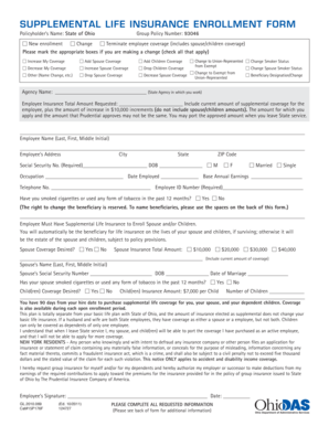 Ohio State Employee Supplemental Life Insurance Enrollment Form