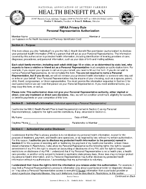 HIPAA Privacy Rule Personal Representative Authorization