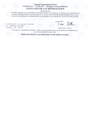 Fillable Online maine SALES AND USE TAX REGISTRATION - maine Fax Email ...
